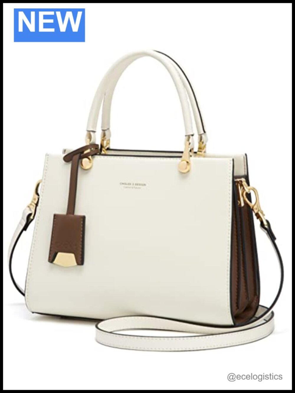 Genuine Leather Satchel Tote Handbag for Women with Adjustable Strap